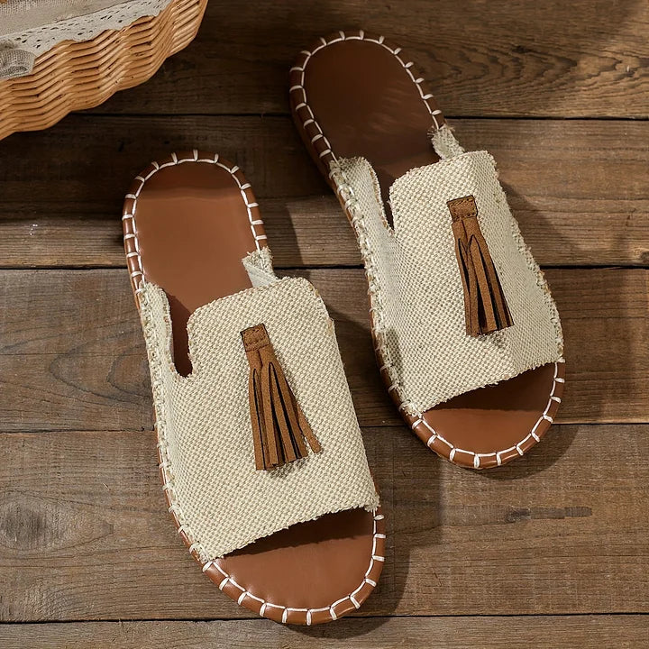 Sandales bohèmes vintage à franges pour femmes