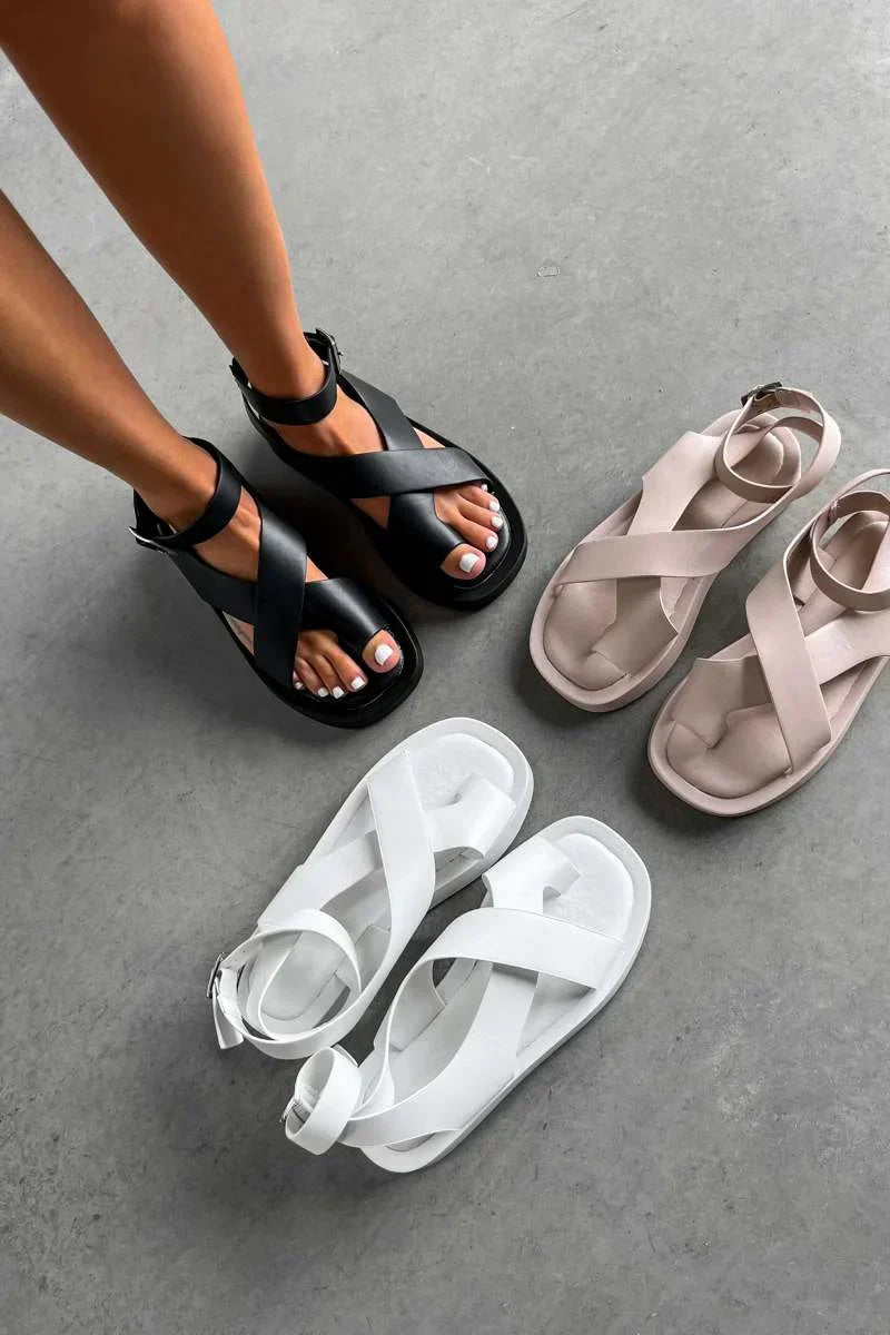 Sandales gladiateur à semelle épaisse premium élégantes femmes – Chaussures d’été durables confortables et de soutien