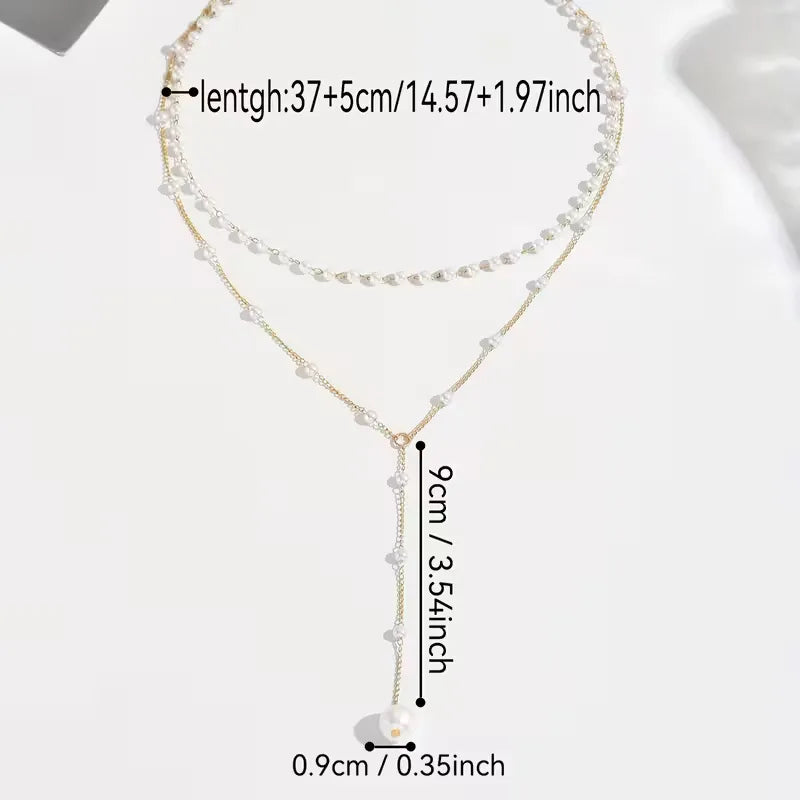 Necklace with faux pearls - Delicate and feminine