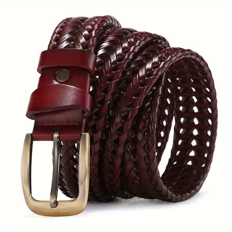 Men's Belt in Braided Leather Premium - Casual Elegant Accessory
