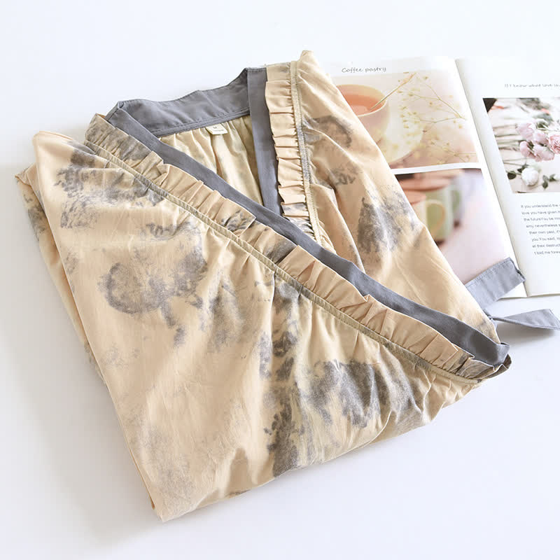 Chemise de nuit douce en coton style encre pour femme