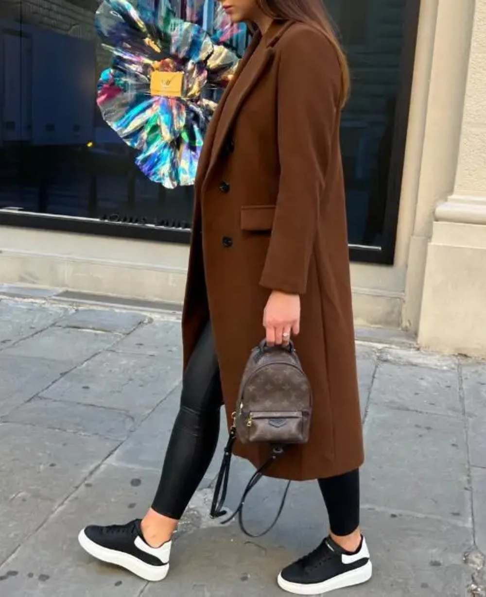 Trench-Coat Long Ajusté pour Femme – Confort Élégant Automne Hiver