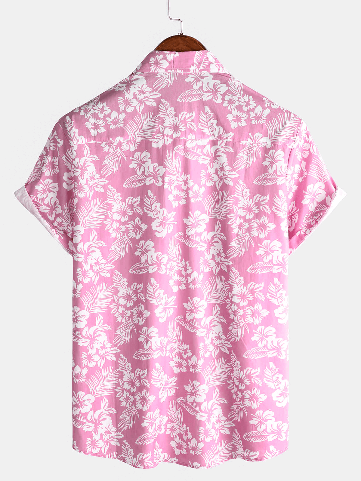 Chemise hawaïenne pour homme à manches courtes et motif fleuri