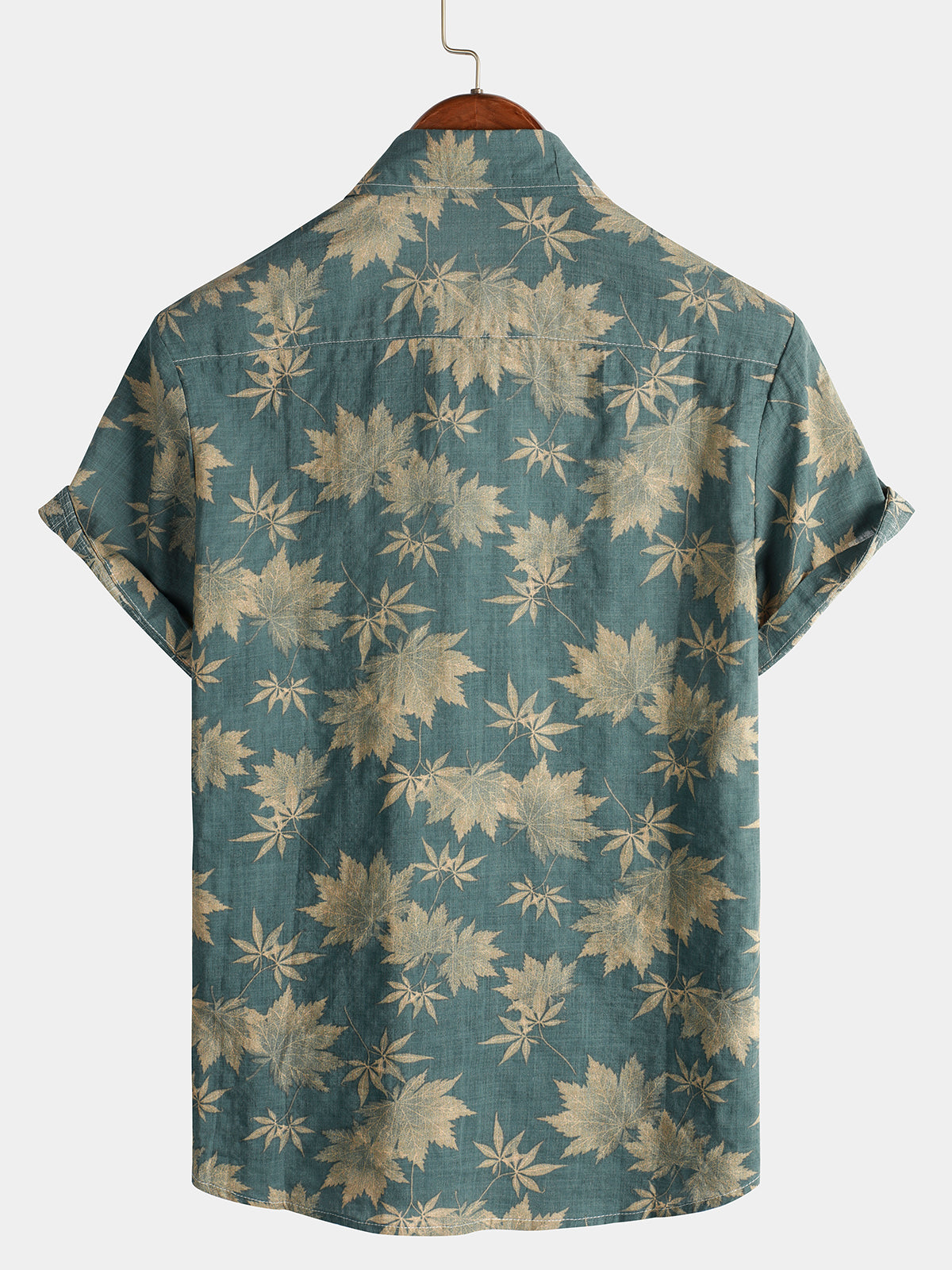 Chemise hawaïenne en coton pour homme à manches courtes