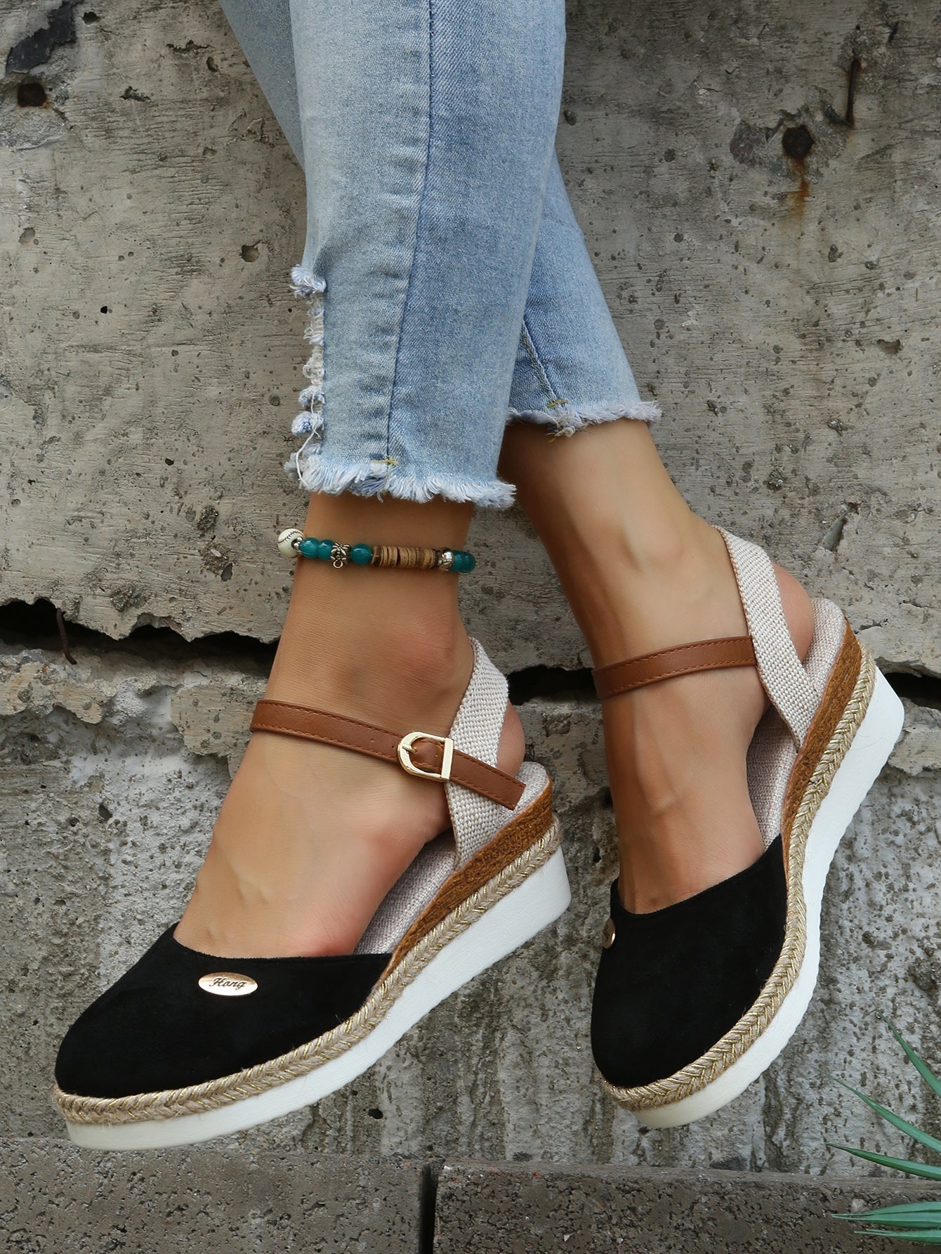 Chaussures Espadrilles Orthopédiques Élégantes Confortables à Bout Fermé pour Femmes – Chaussures d’Été de Soutien