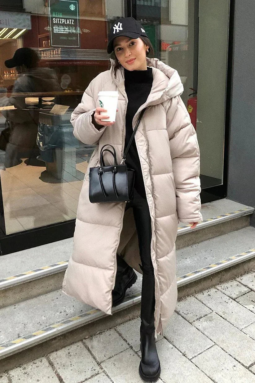 Manteau Long Matelassé d’Hiver pour Femmes