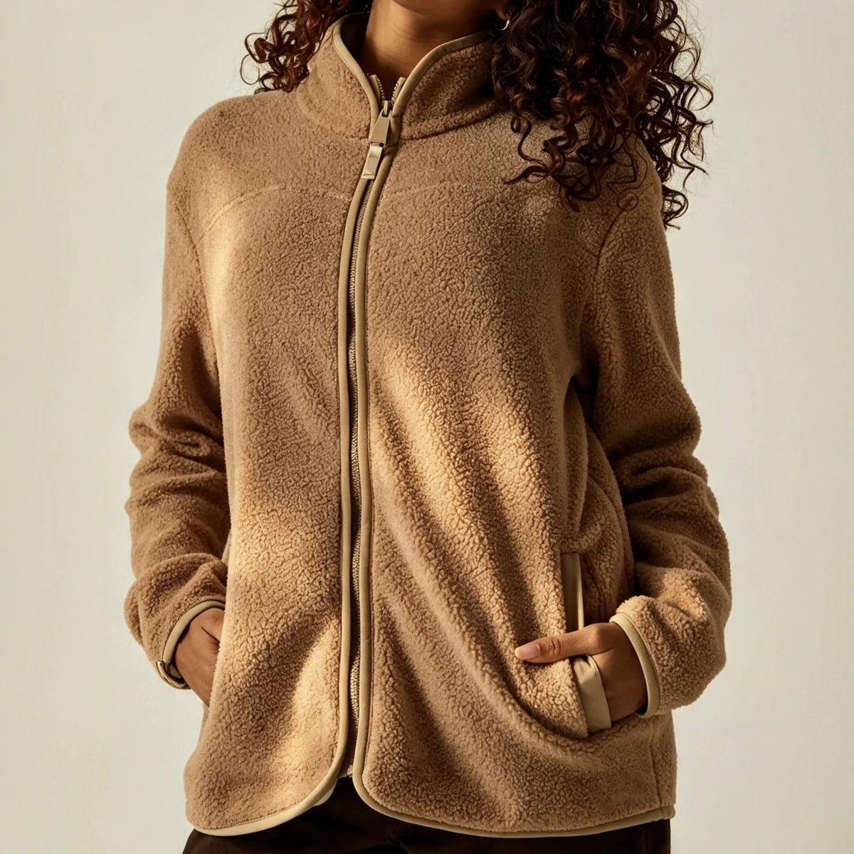 Cardigan femme effet laine – Chaud et doux