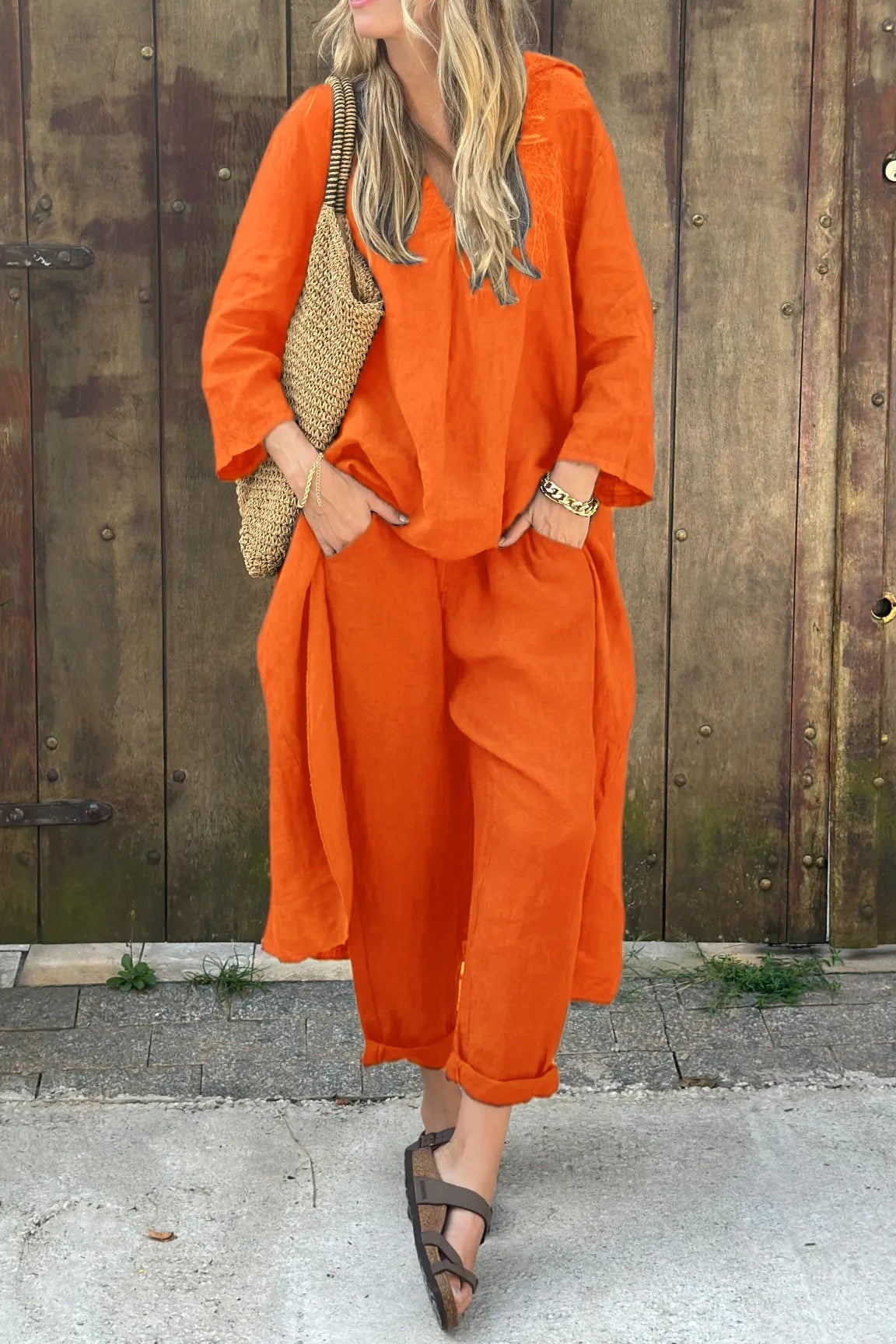 Ensemble Décontracté Tunique et Pantalon Femme – Tenue Légère Été