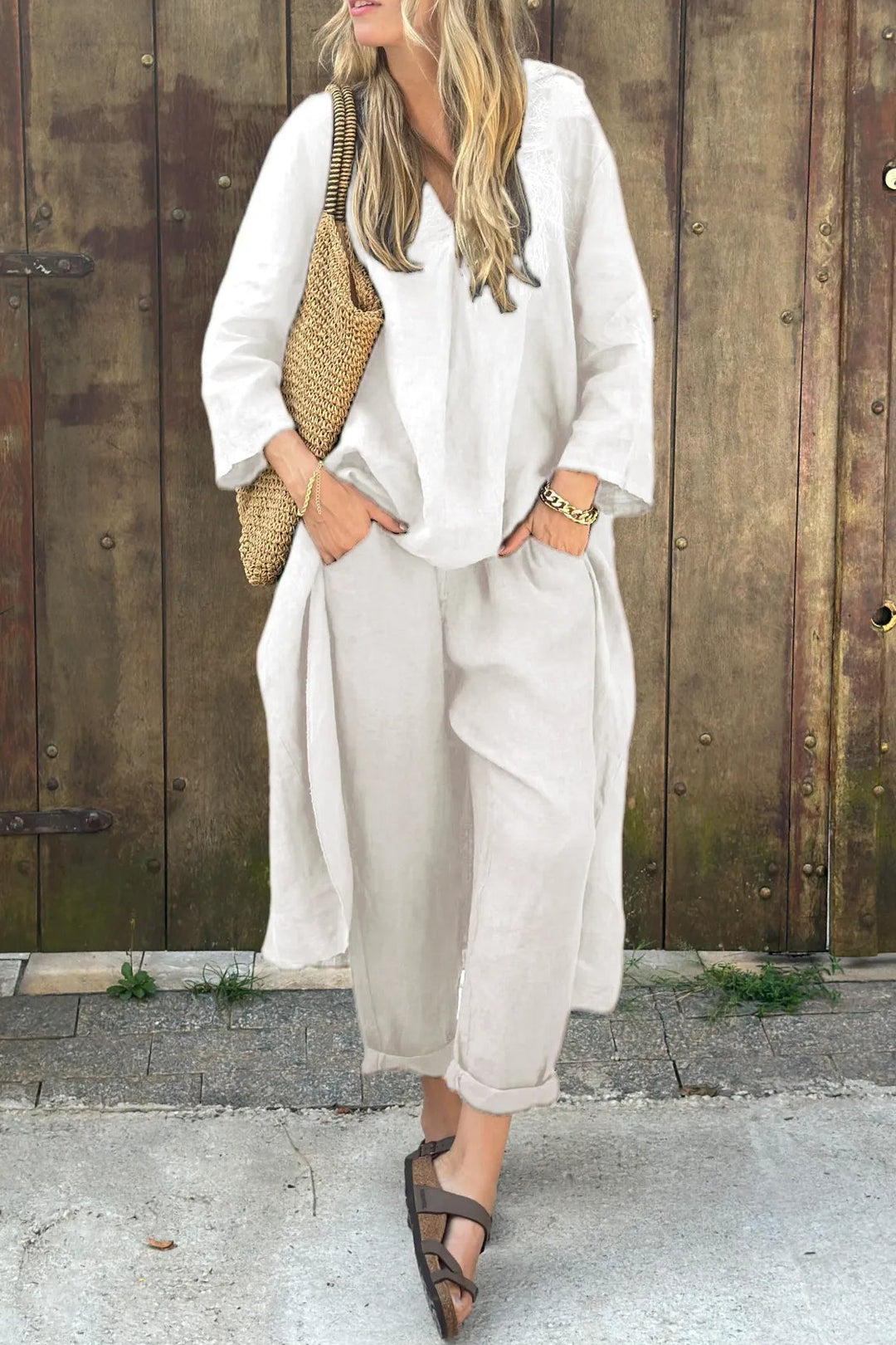 Ensemble Décontracté Tunique et Pantalon Femme – Tenue Légère Été