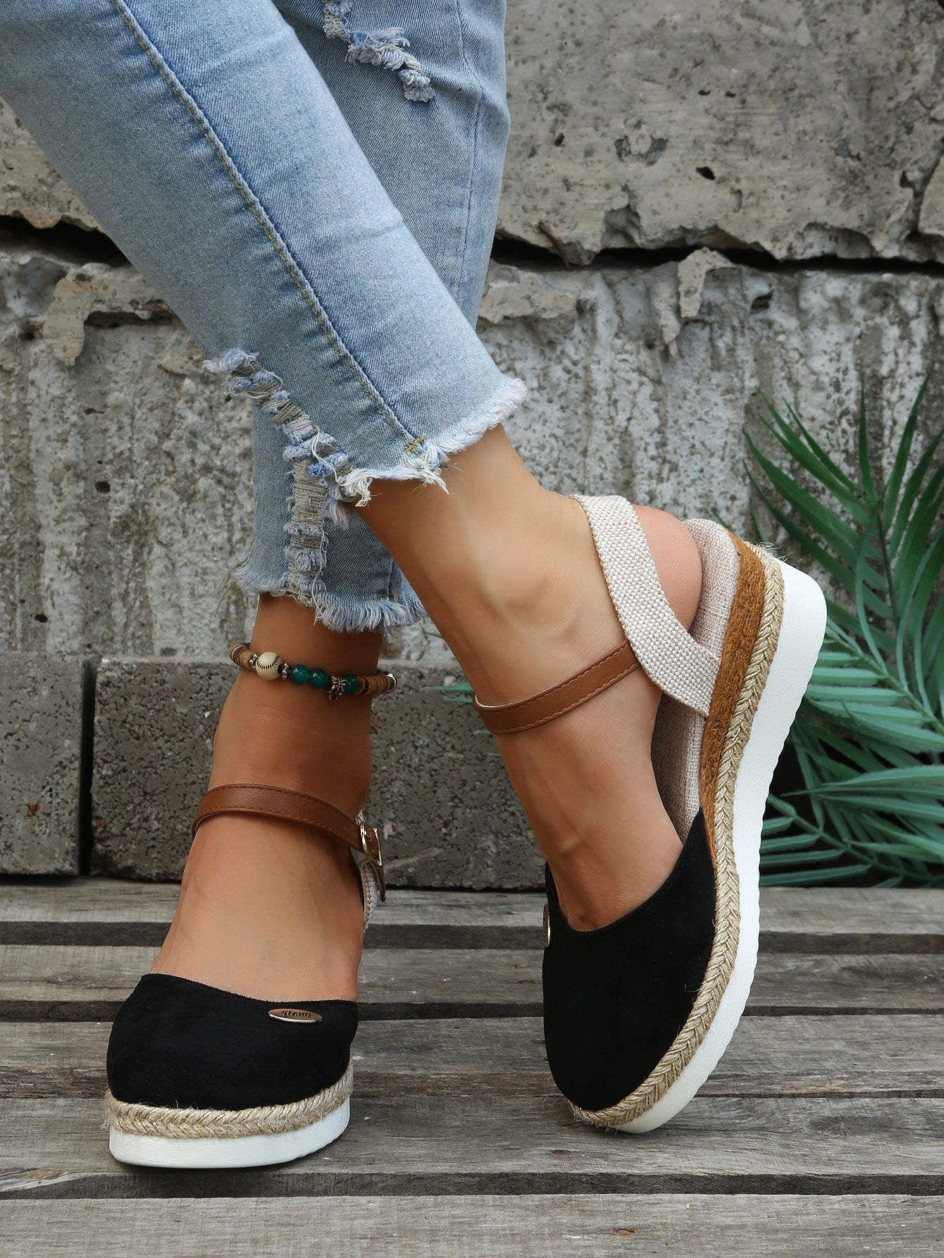 Chaussures Espadrilles Orthopédiques Élégantes Confortables à Bout Fermé pour Femmes – Chaussures d’Été de Soutien