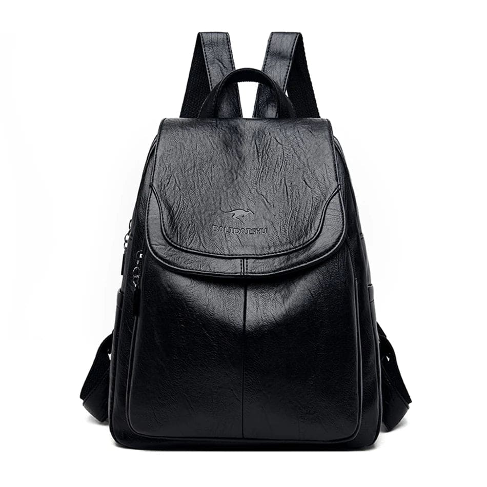Sac à dos sécurisé en cuir pour femme