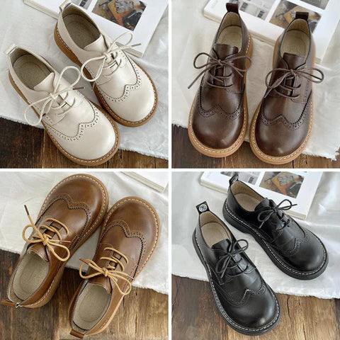 Chaussures Oxford à bout carré large pour femme