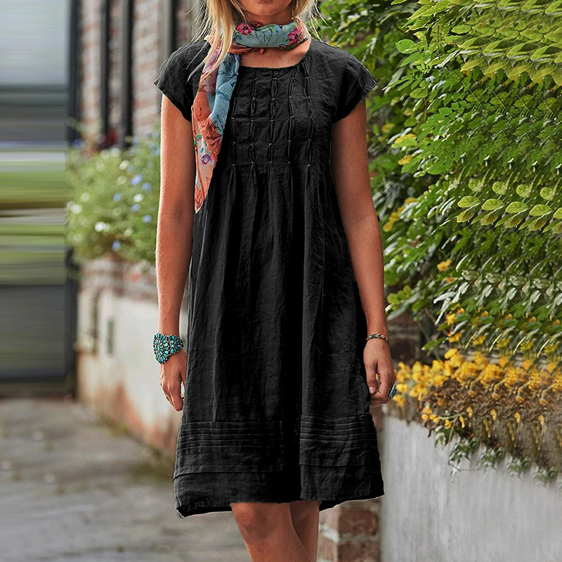 Robe ample à manches courtes femmes