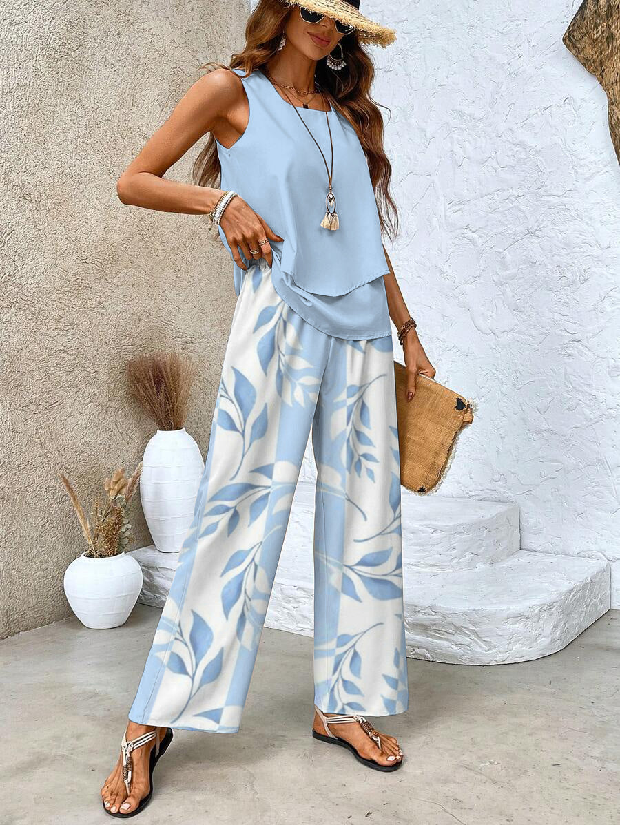Ensemble 2 Pièces Élégant Décontracté Femme Été – Tendance, Polyvalent, Stylé