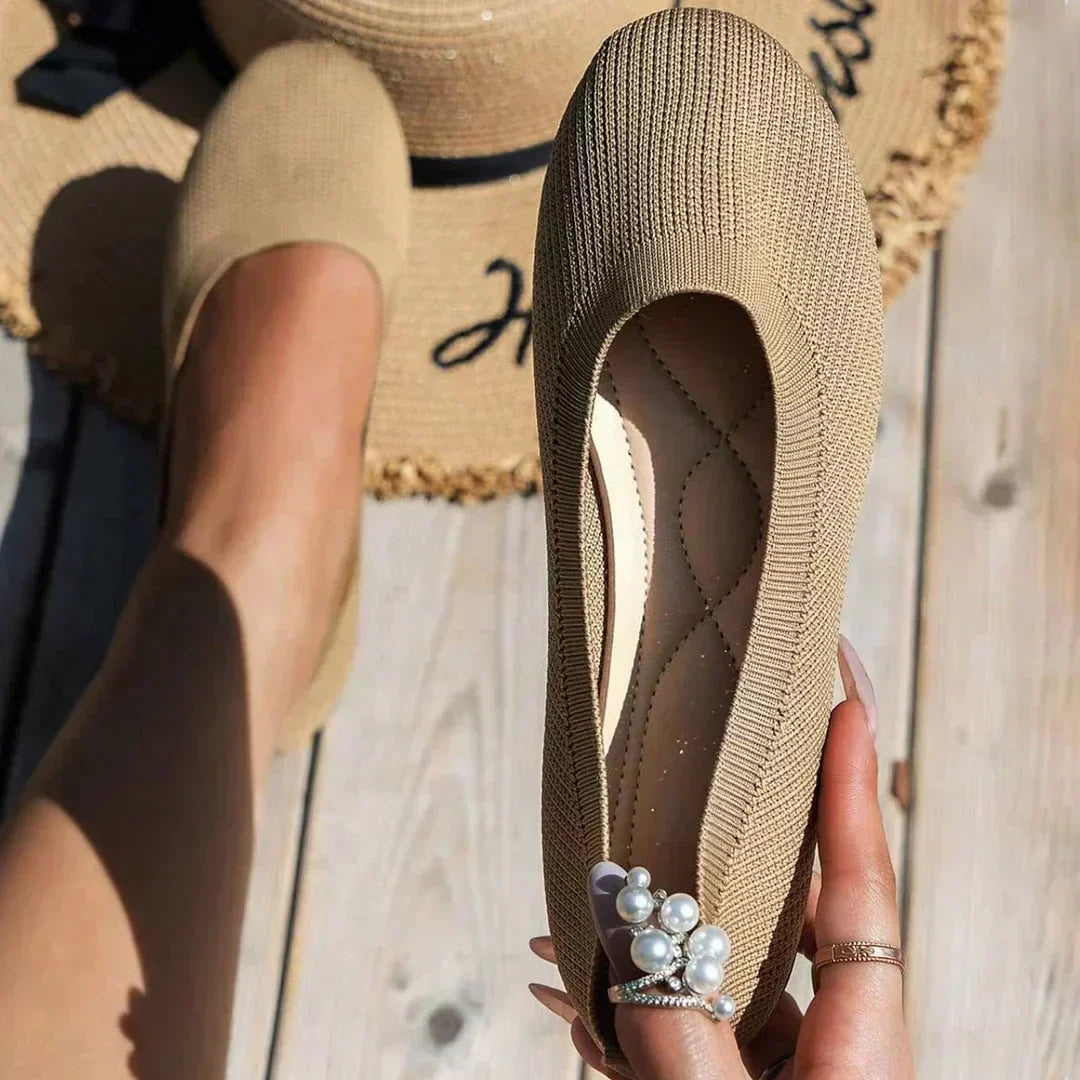 Chaussures Plates Femme Antidérapantes en Maille Légère – Confort Respirant pour Travail et Marche