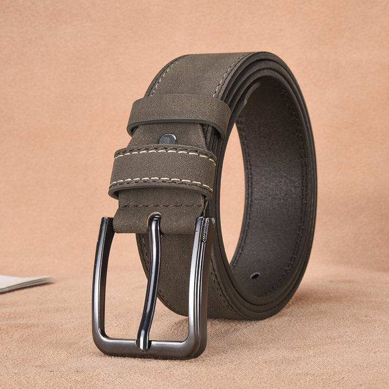 Ceinture en daim pour homme avec boucle ardillon – Style décontracté et professionnel résistant