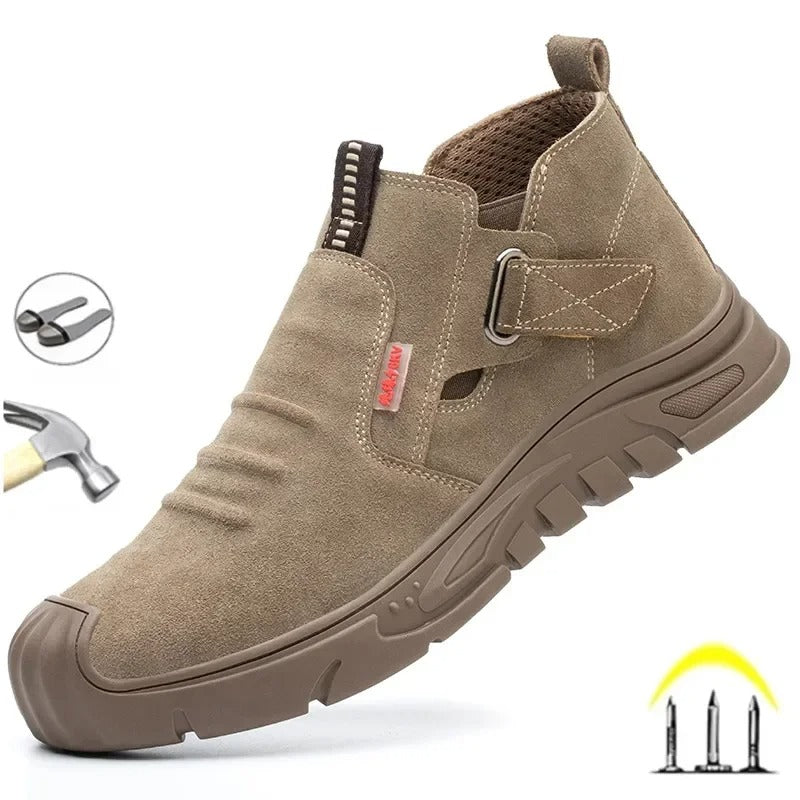 Chaussures de sécurité protectrices confort durables hommes – Embout en acier, antidérapantes, légères, botte de travail industrielles résistantes à la perforation