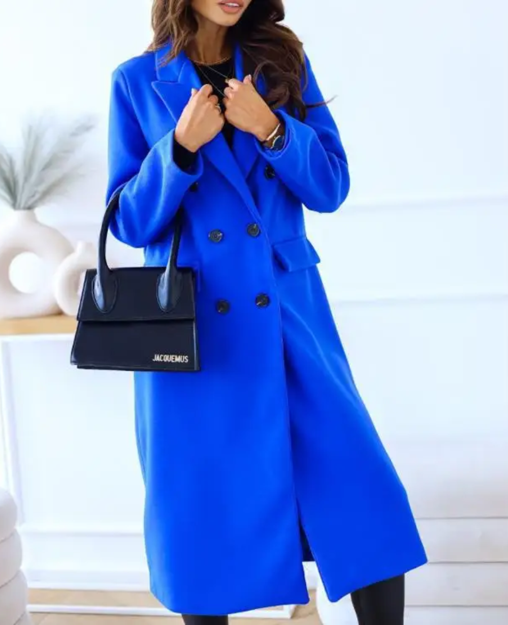 Trench-Coat Long Ajusté pour Femme – Confort Élégant Automne Hiver