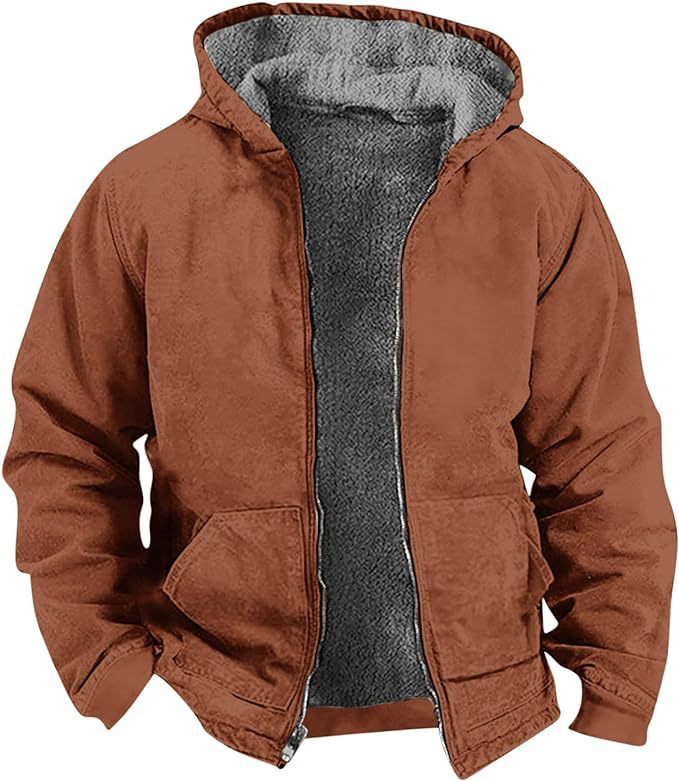 Veste imperméable et coupe-vent doublée en polaire pour homme