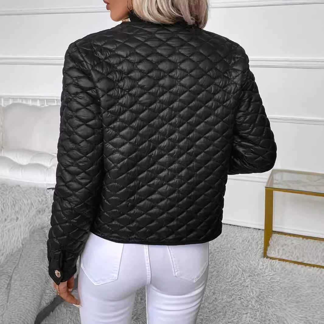 Veste femme matelassee a motif losange - Chaude et raffinee