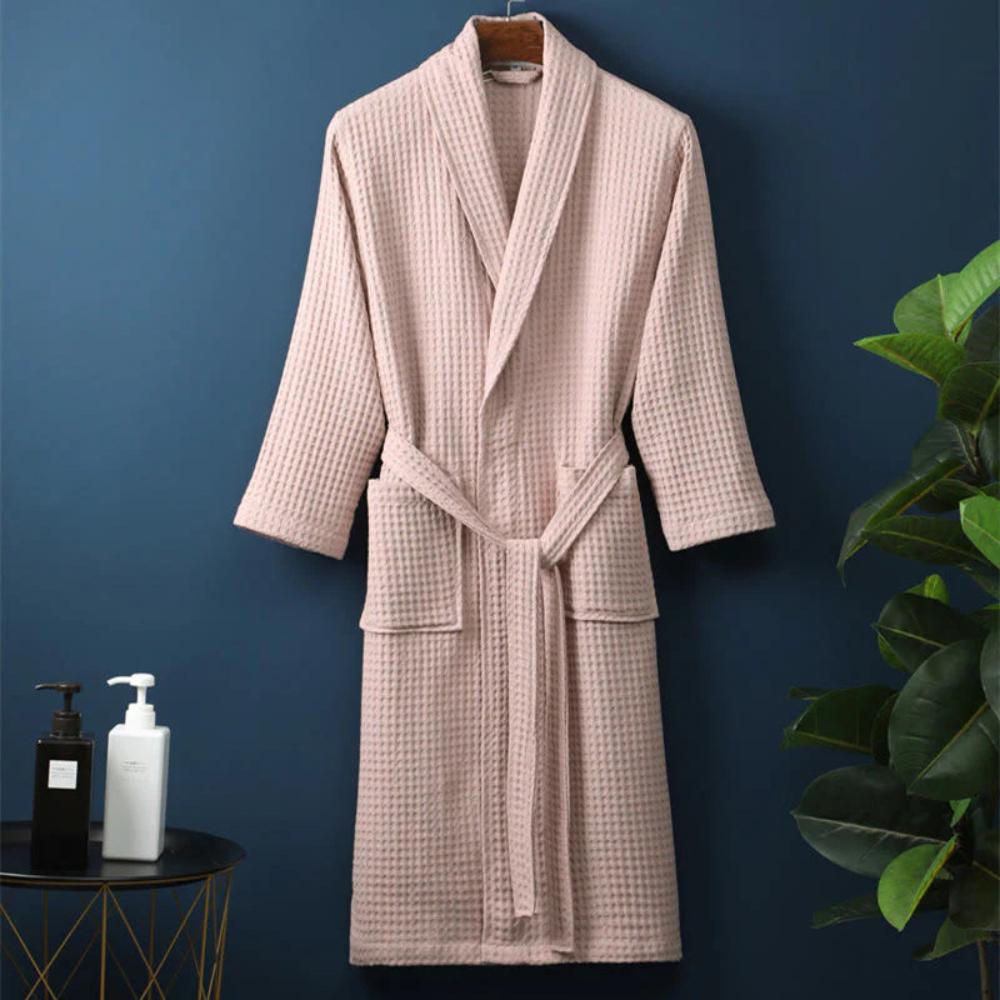 Robe de chambre coton respirant – Peignoir confortable pour spa ou maison