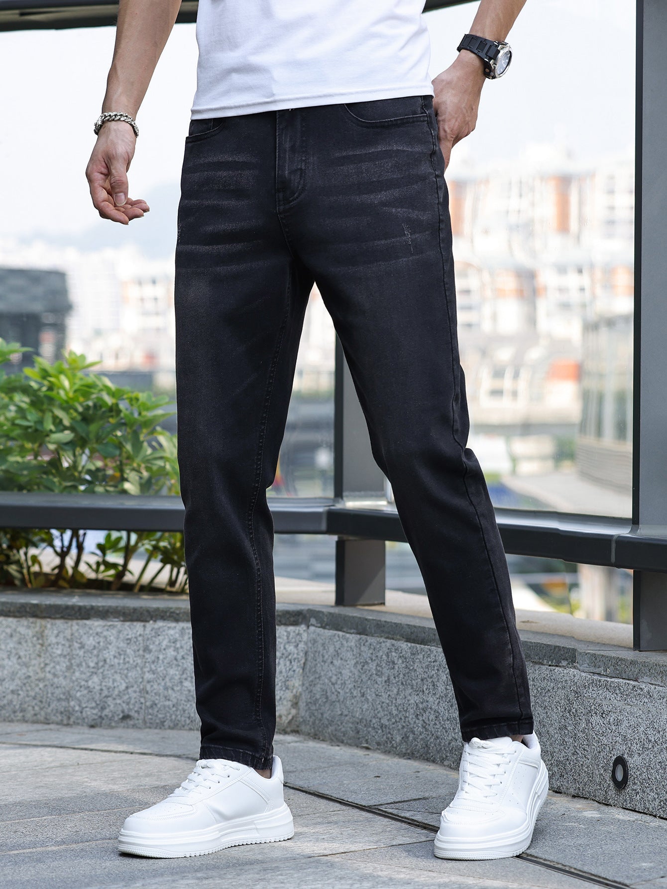 Jeans Décontractés pour Hommes | Stretch Moyen & Design Classique | Pantalon en Denim