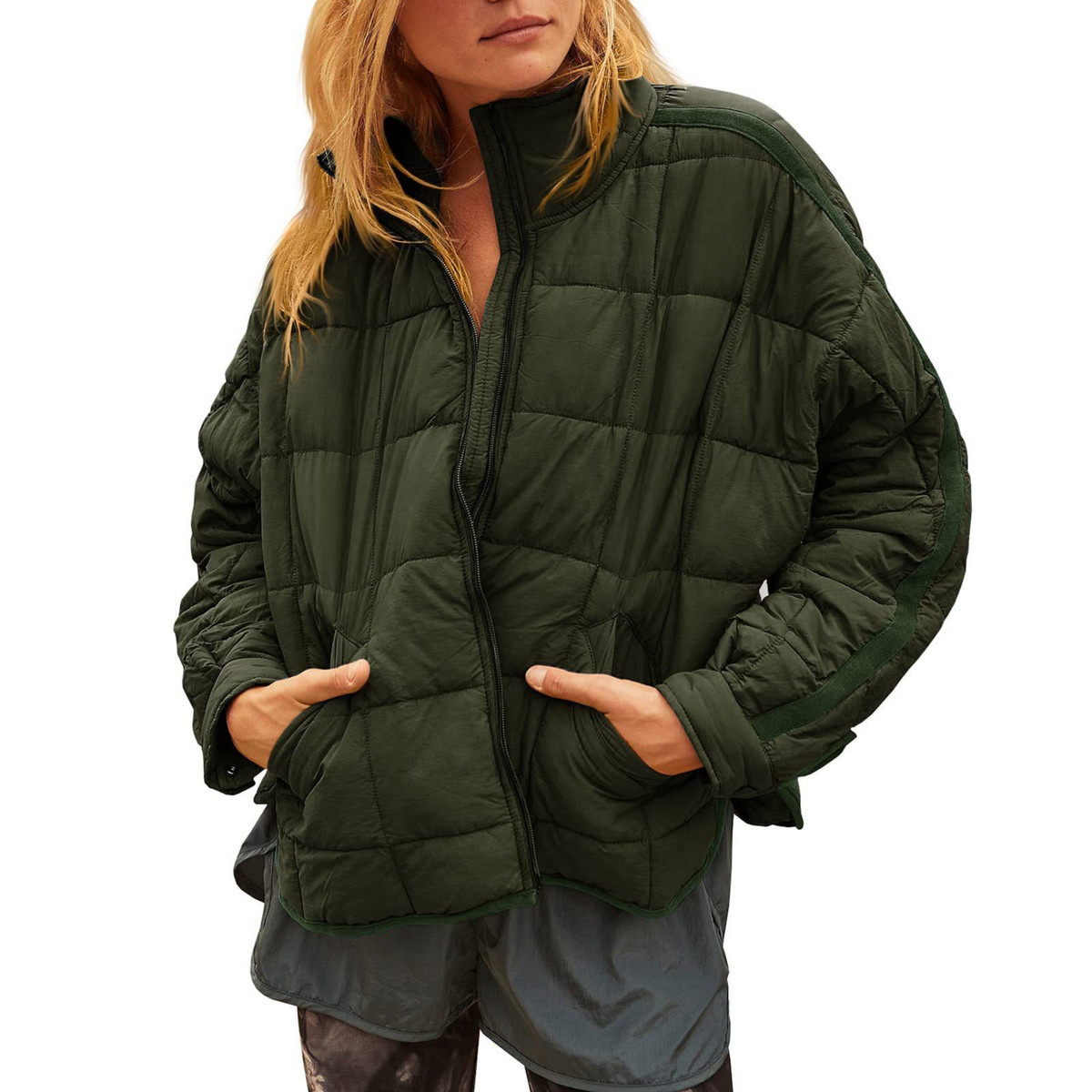Veste matelassée légère zippée pour femme