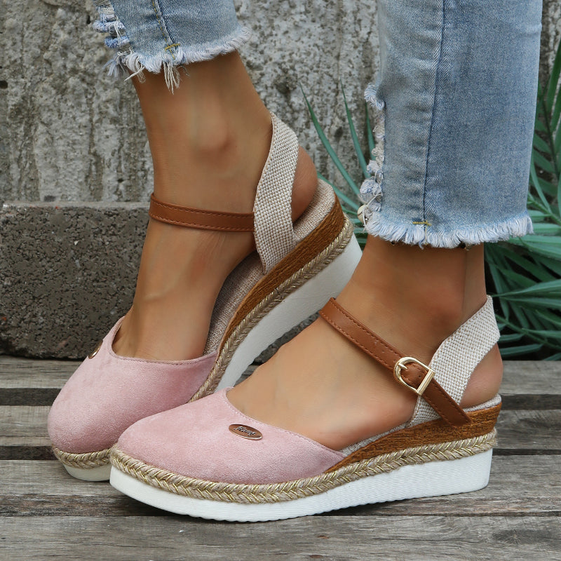 Chaussures Espadrilles Orthopédiques Élégantes Confortables à Bout Fermé pour Femmes – Chaussures d’Été de Soutien