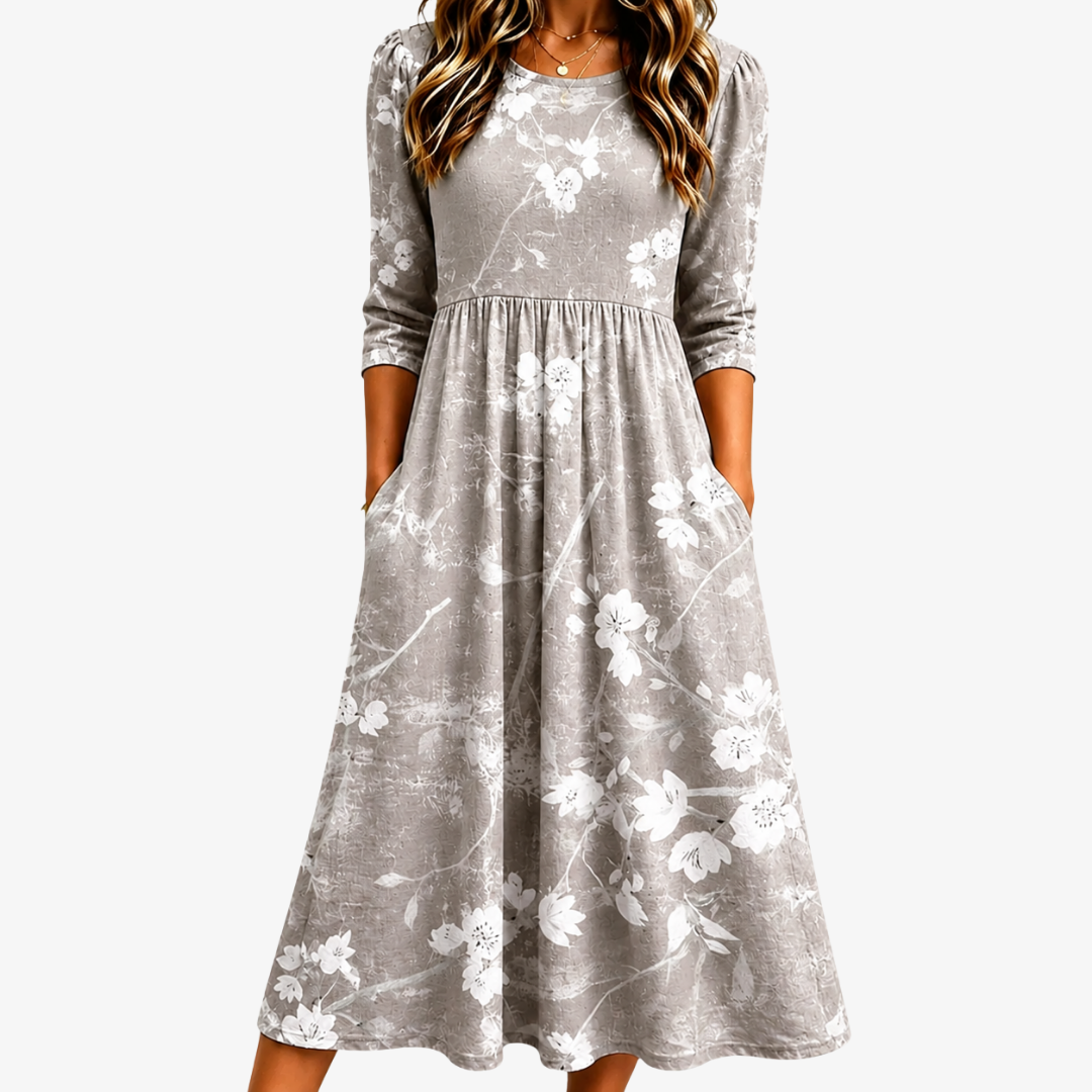 Robe midi femme a poches - Fluide et elegante
