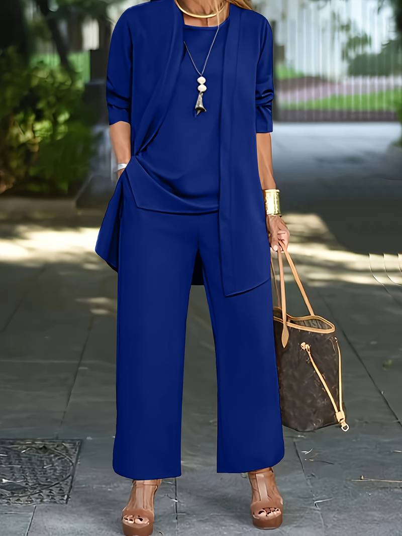 Elegant trois-pièces pantalon pour femme