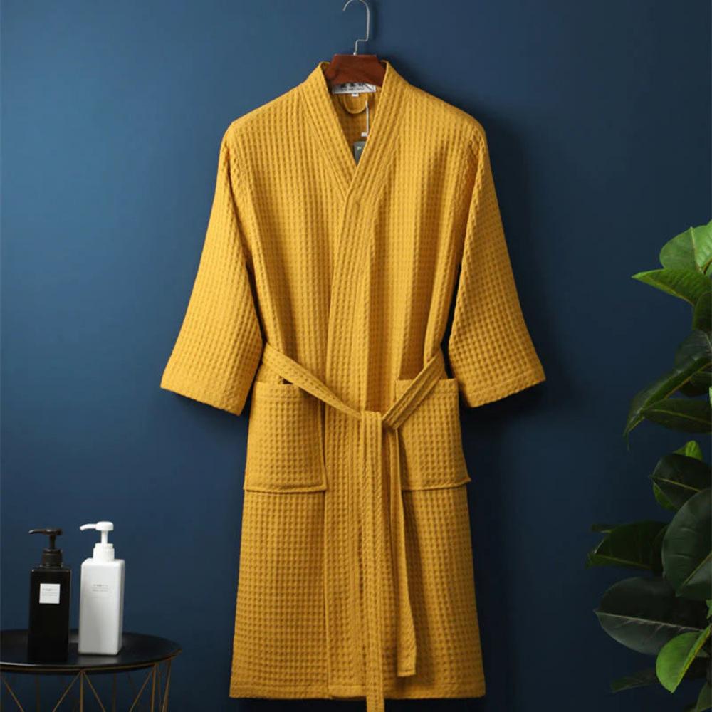 Robe de chambre coton respirant – Peignoir confortable pour spa ou maison