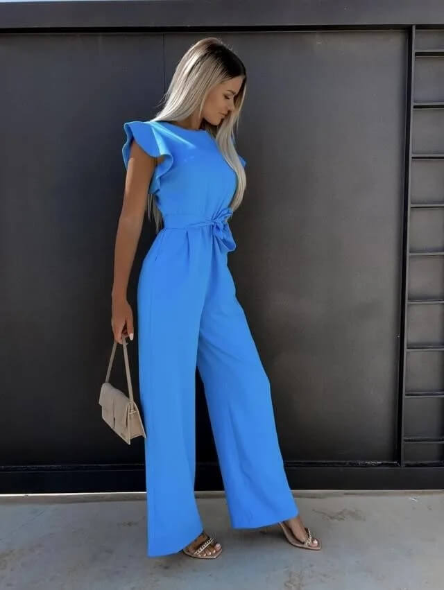 Combinaison élégante et confortable femmes à manches papillon – Tenue une-pièce légère et stylée pour occasions formelles et décontractées