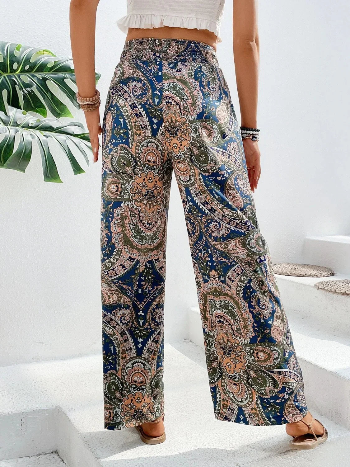 Pantalon Large Imprimé Femme