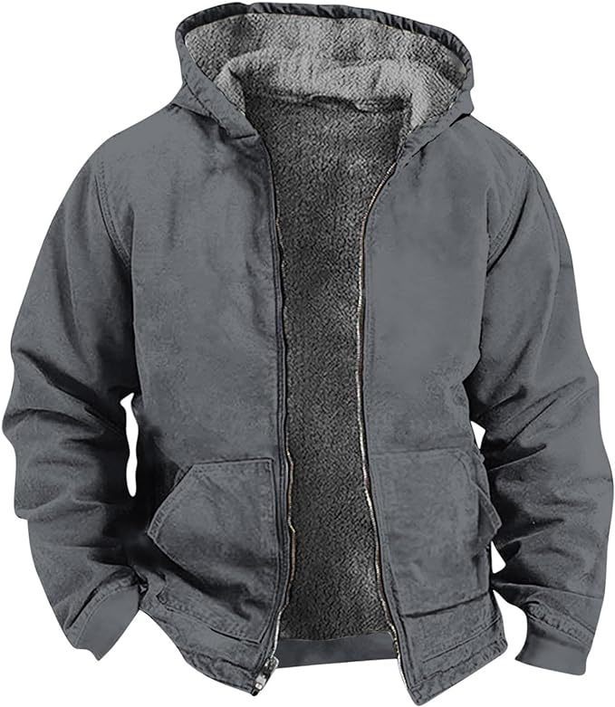 Veste imperméable et coupe-vent doublée en polaire pour homme