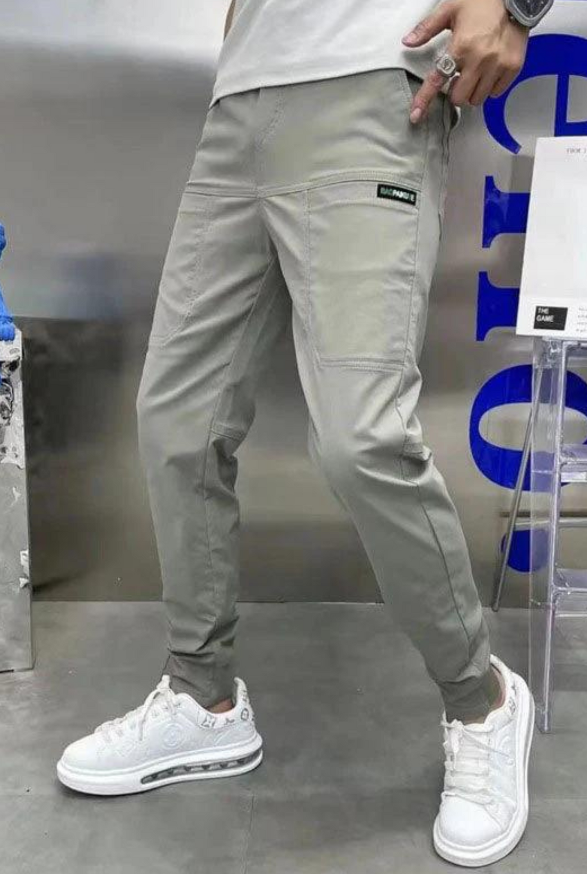 Men's Premium Durable Stretchy Comfortable and Flexible Cargo Trousers – Breathable Utility Trousers with Pockets, Everyday, Work, Outdoor Activities
