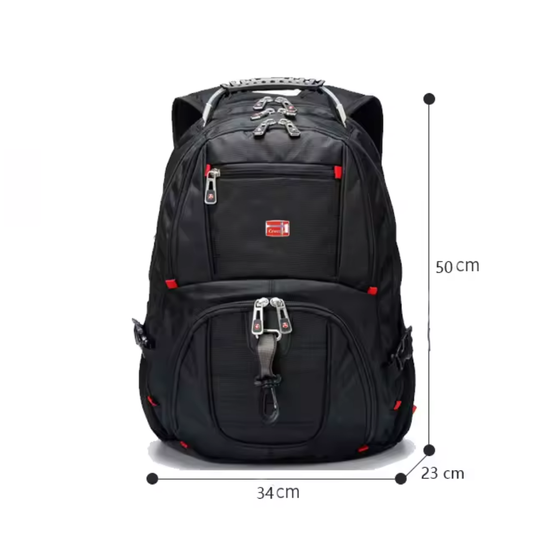 Sac à dos pour ordinateur portable multifonction – Sac de voyage résistant à l'eau pour ordinateur 17 pouces, port USB et design antivol