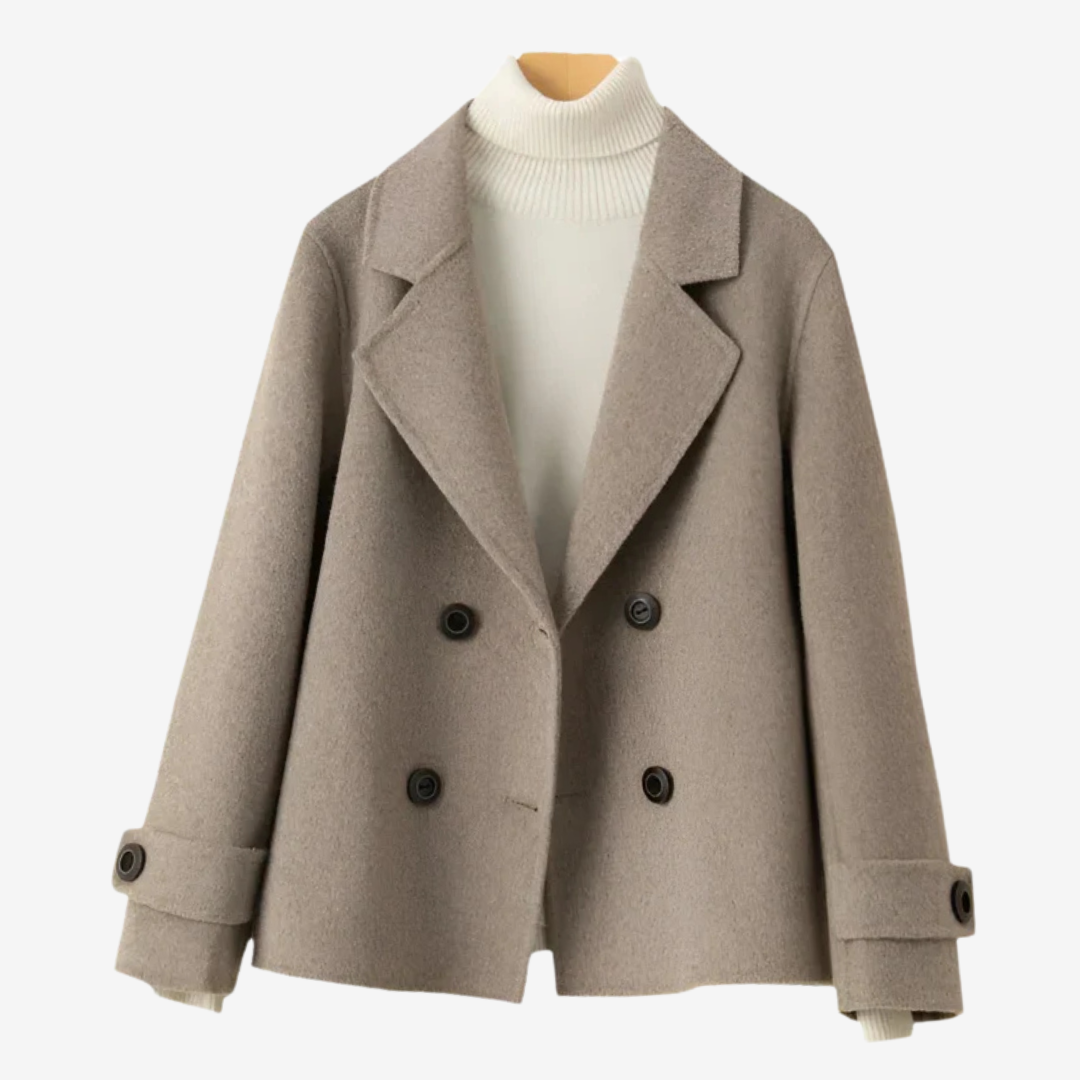 Blazer Double Boutonnage Élégant pour Femme – Veste à revers élégante
