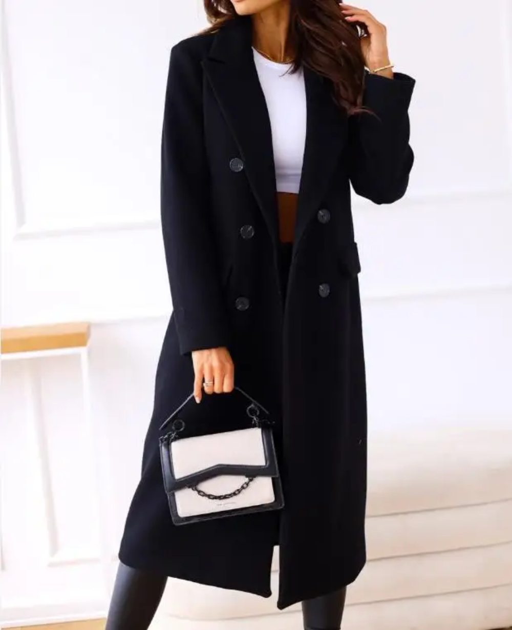 Trench-Coat Long Ajusté pour Femme – Confort Élégant Automne Hiver