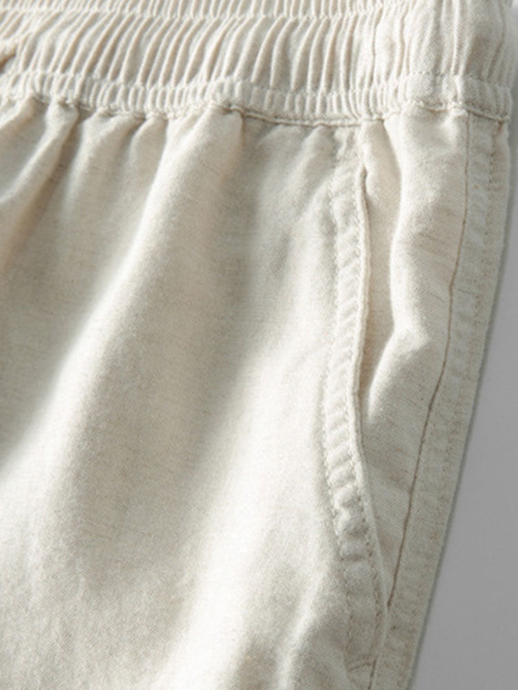 Ensemble Chemise Pantalon Été Décontracté Élégant en Lin Homme – Léger Respirant Deux Pièces Plage Décontractée