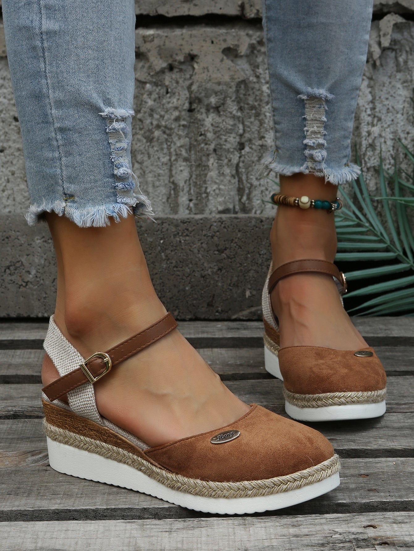 Chaussures Espadrilles Orthopédiques Élégantes Confortables à Bout Fermé pour Femmes – Chaussures d’Été de Soutien