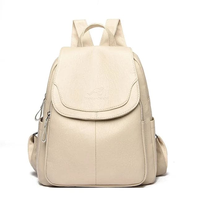 Sac à dos sécurisé en cuir pour femme