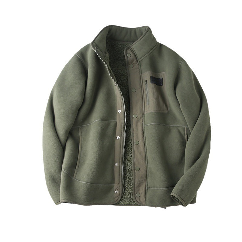 Veste Premium Matelassée Doublée Polaire pour Homme – Col Haut avec Poches Multiples