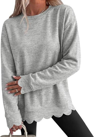 Sweatshirt til kvinder med rund hals - Casual og blød