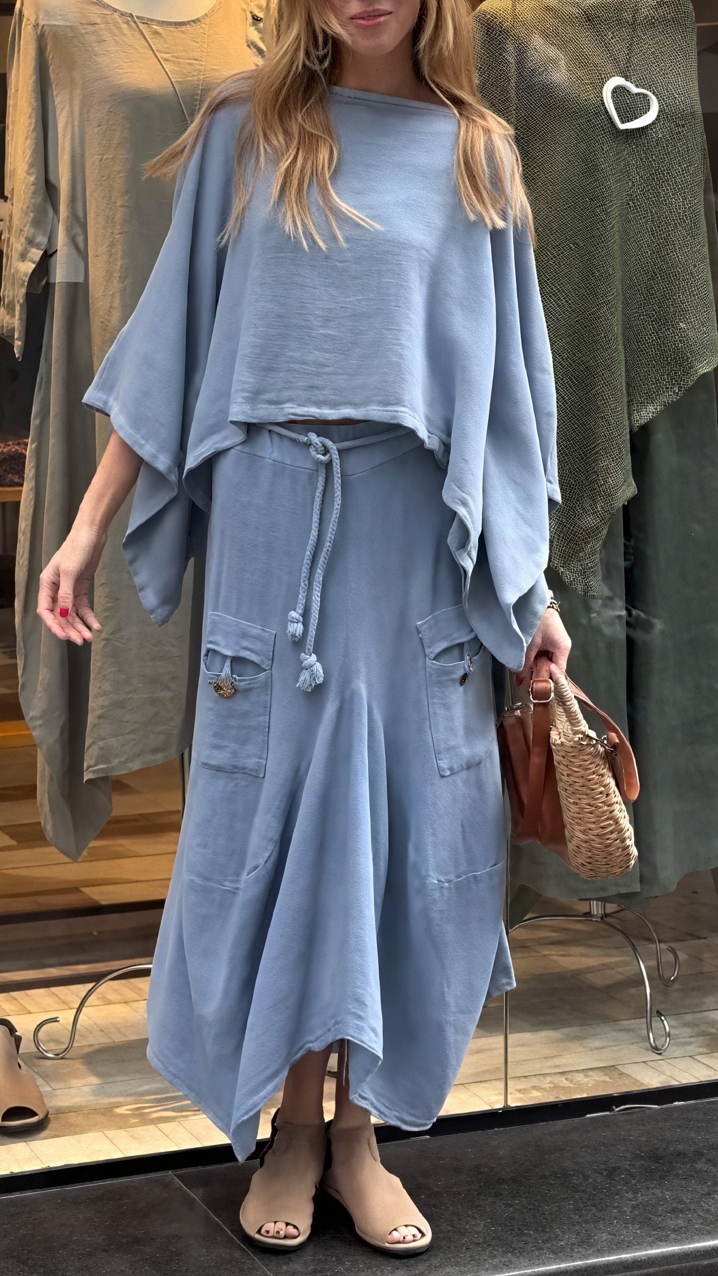 Ensemble 2 pièces femme ample – Haut large et pantalon fluide avec poches
