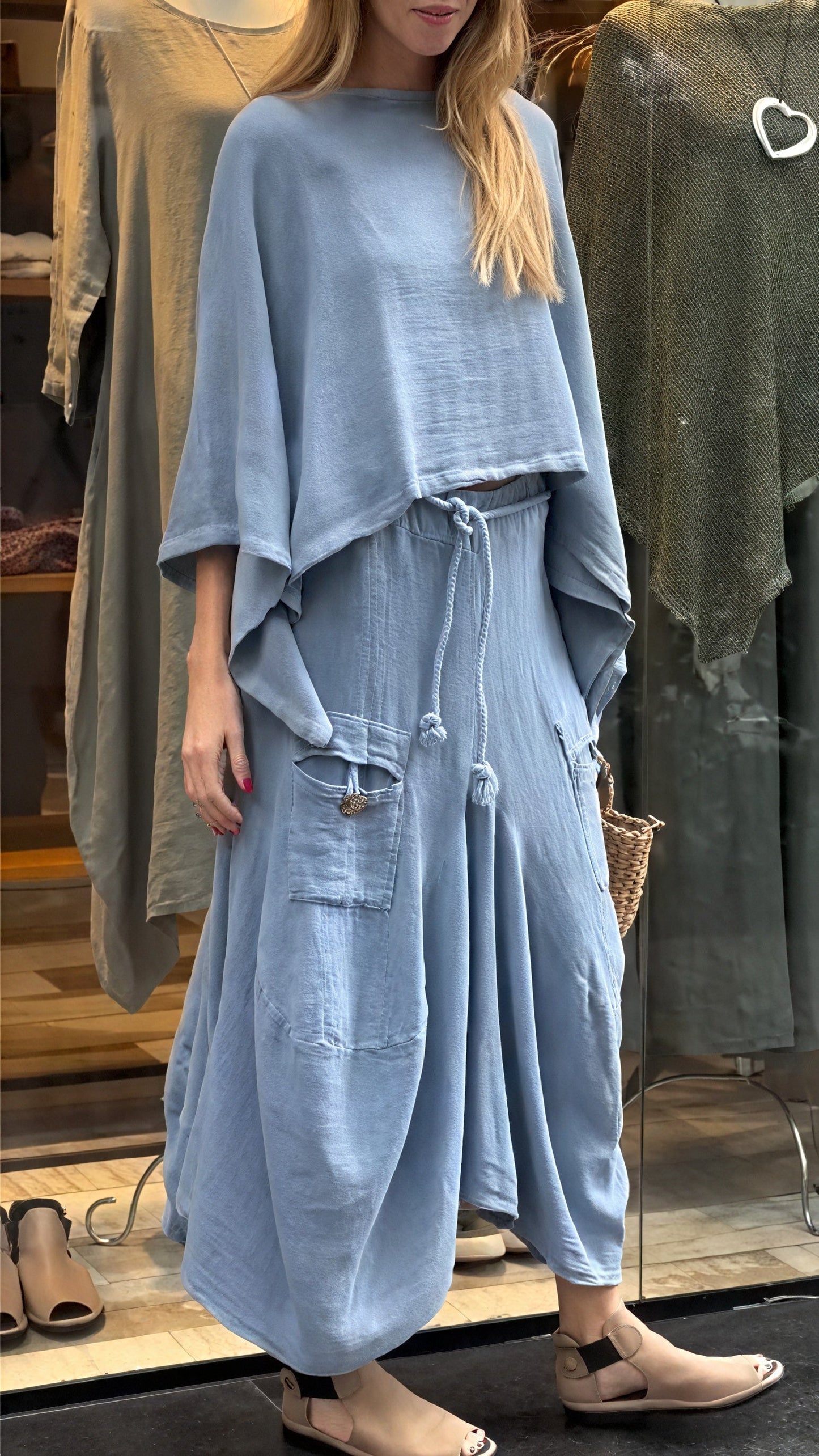 Ensemble 2 pièces femme ample – Haut large et pantalon fluide avec poches