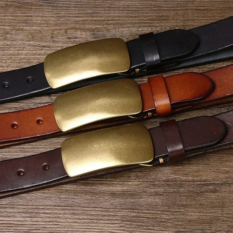 Hercules Belt with Brass Buckle – Versatile Casual and Formal Accessory