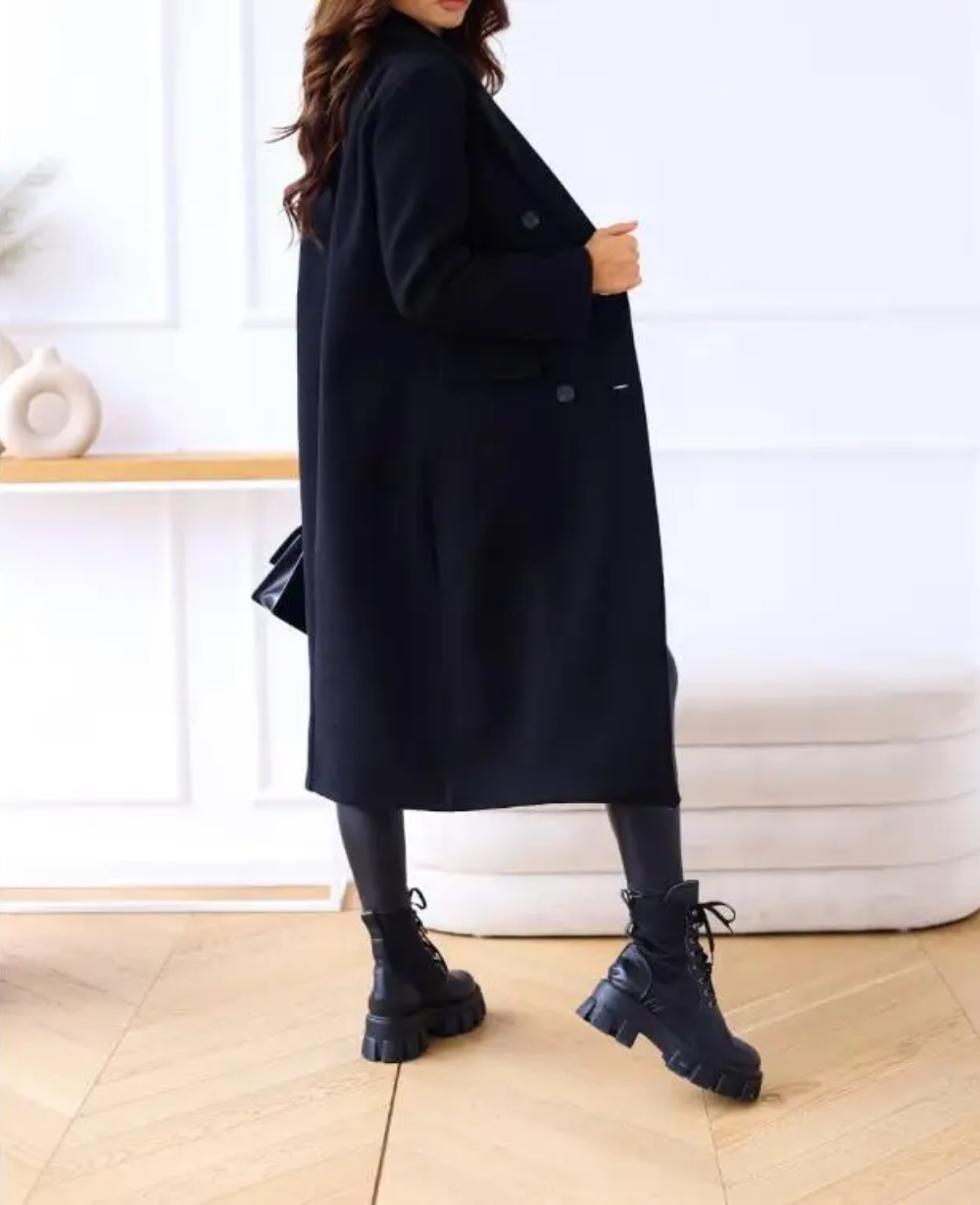 Trench-Coat Long Ajusté pour Femme – Confort Élégant Automne Hiver
