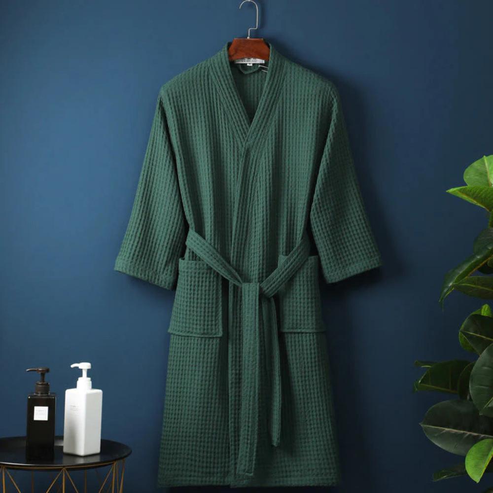 Robe de chambre coton respirant – Peignoir confortable pour spa ou maison