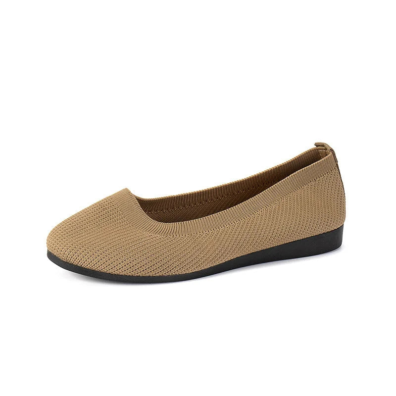 Chaussures Plates Femme Antidérapantes en Maille Légère – Confort Respirant pour Travail et Marche