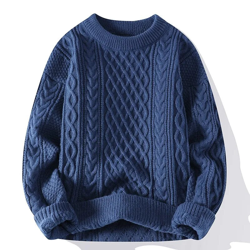 Pull Tricot Vintage Homme – Chandail Rétro Chaud Et Élégant